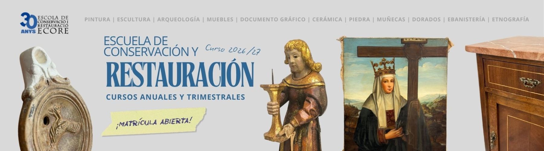 ¡Empezamos en octubre! ¡Inscripción abierta: cursos trimestrales y anuales!